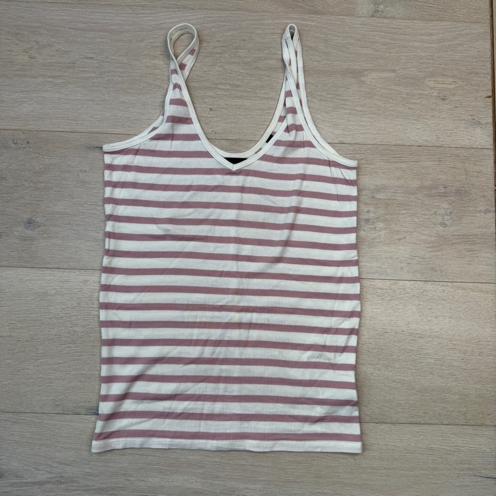A.L.C. Pink and White Striped Camisole